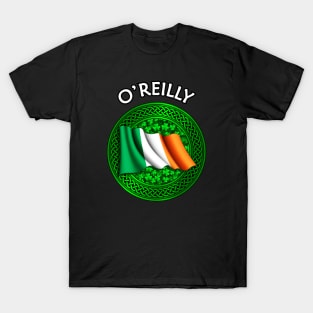 Irish Flag Shamrock Celtic Knot - O'Reilly T-Shirt